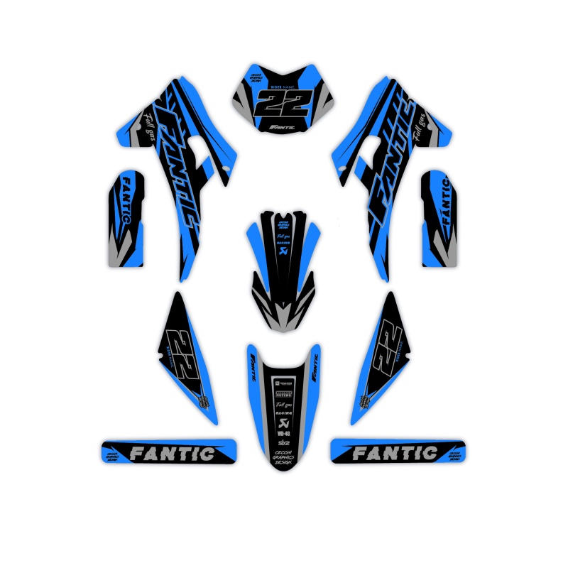 Kit déco moto Fantic | Kit d’autocollants personnalisés