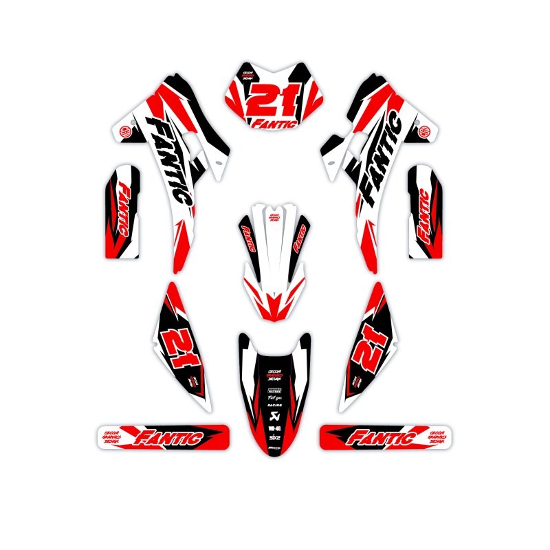 Kit déco moto Fantic | Kit d’autocollants personnalisés