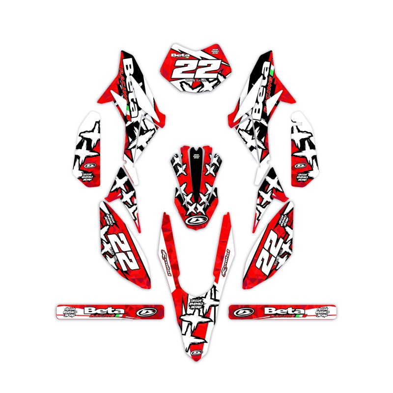 Grafiche moto Beta 50 e 125 4t| Kit adesivi Personalizzati