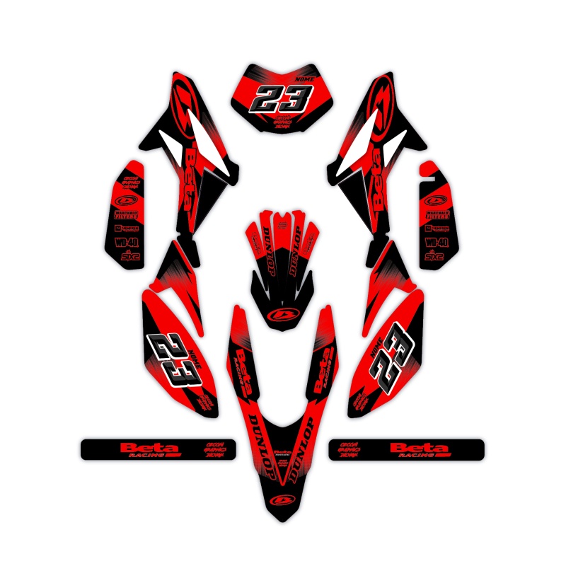 Grafiche moto Beta 50 e 125 4t| Kit adesivi Personalizzati