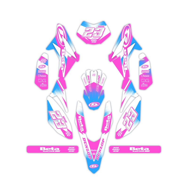 Grafiche moto Beta 50 e 125 4t| Kit adesivi Personalizzati