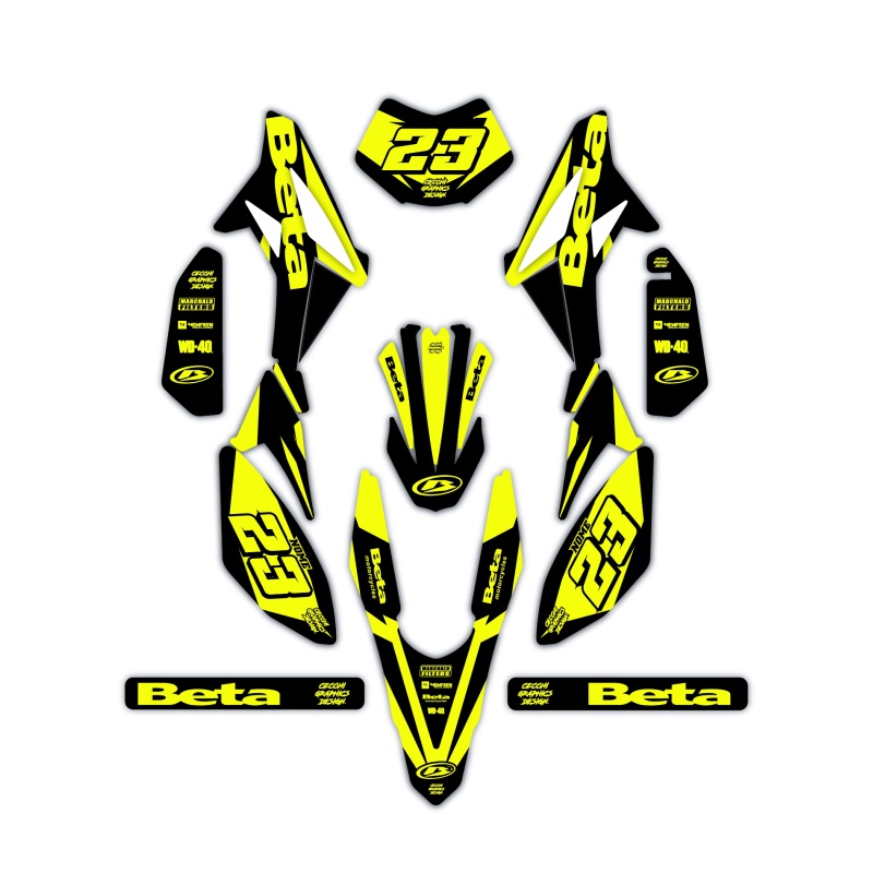 Grafiche moto Beta 50 e 125 4t| Kit adesivi Personalizzati