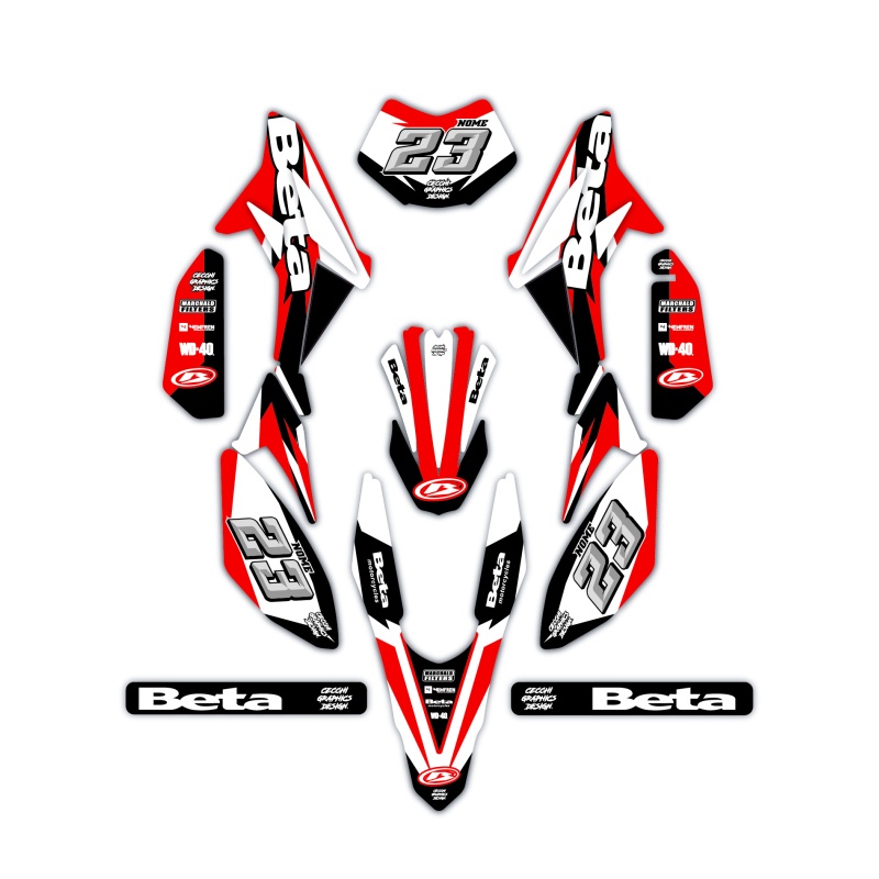 Grafiche moto Beta 50 e 125 4t| Kit adesivi Personalizzati