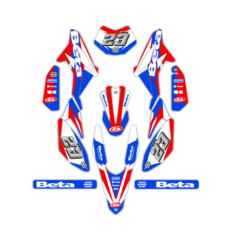 Grafiche moto Beta 50 e 125 4t| Kit adesivi Personalizzati