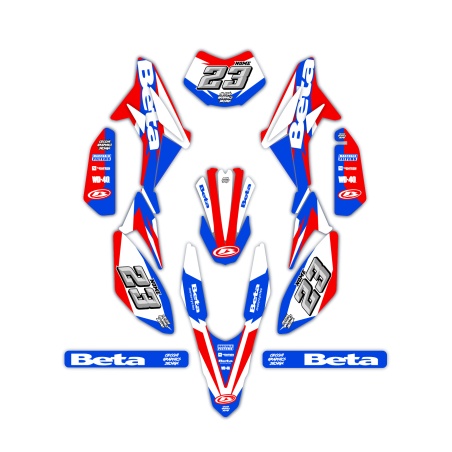 Grafiche moto Beta 50 e 125 4t| Kit adesivi Personalizzati