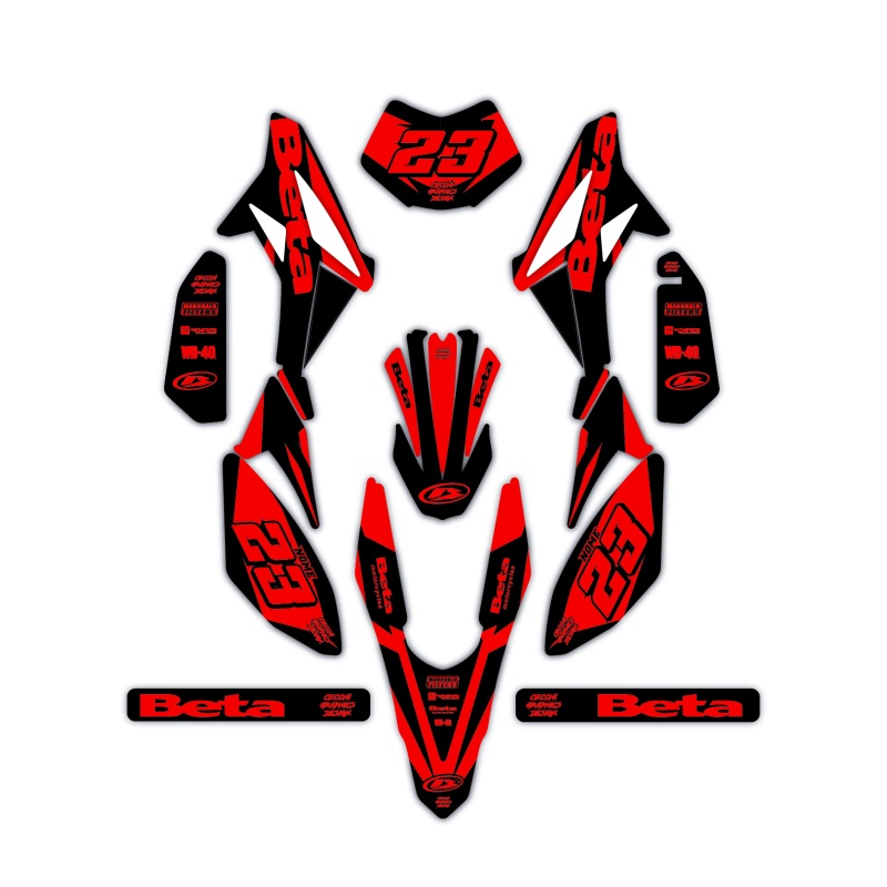 Grafiche moto Beta 50 e 125 4t| Kit adesivi Personalizzati