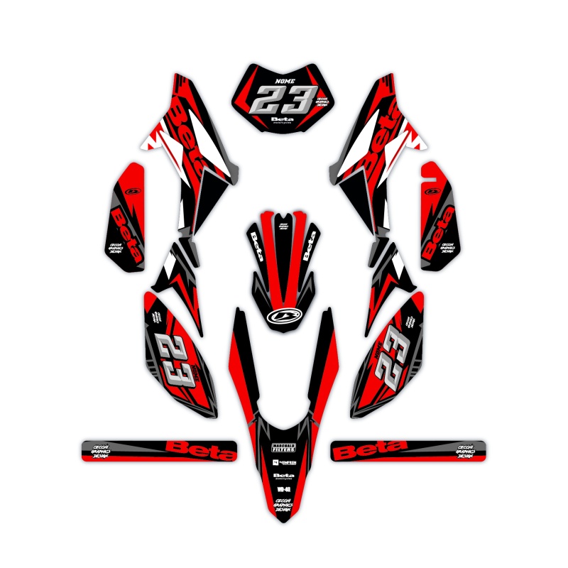 Grafiche moto Beta 50 e 125 4t| Kit adesivi Personalizzati