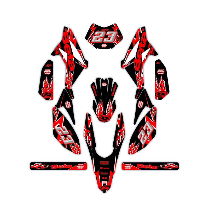 Grafiche moto Beta 50 e 125 4t| Kit adesivi Personalizzati