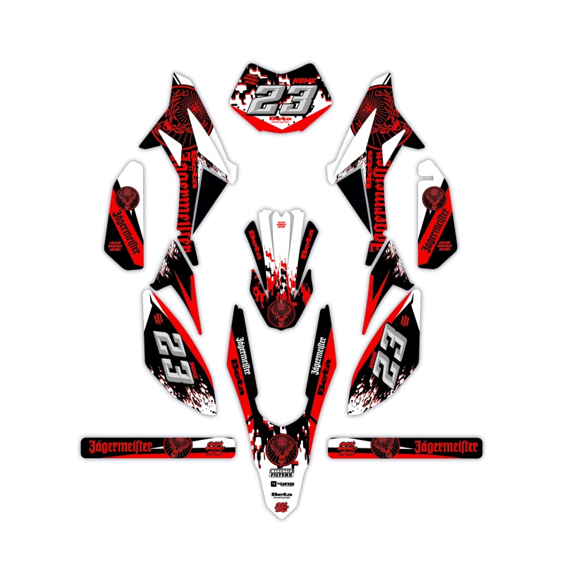 Grafiche moto Beta 50 e 125 4t| Kit adesivi Personalizzati