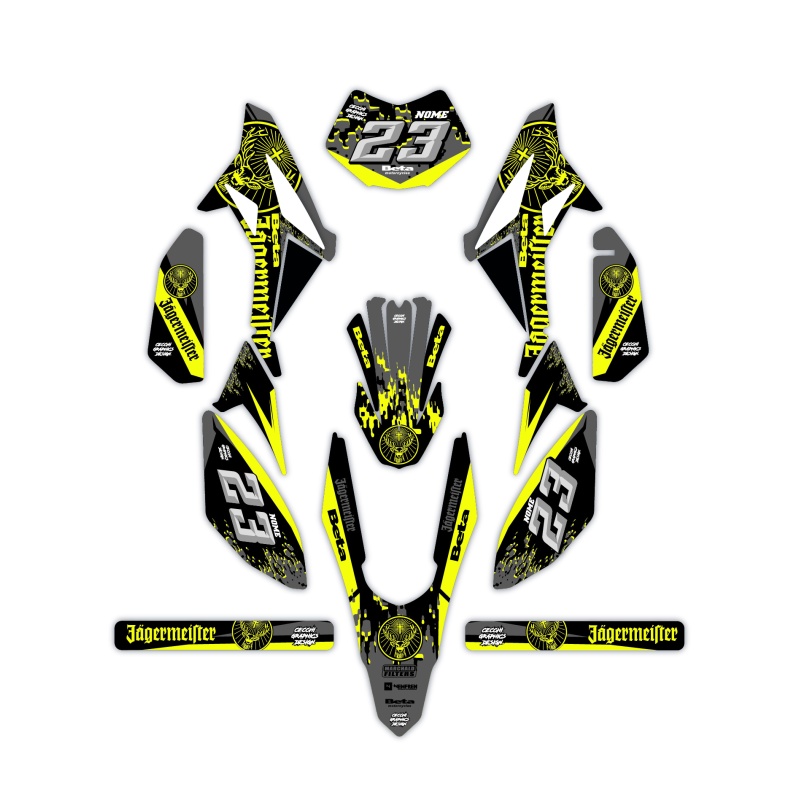 Grafiche moto Beta 50 e 125 4t| Kit adesivi Personalizzati