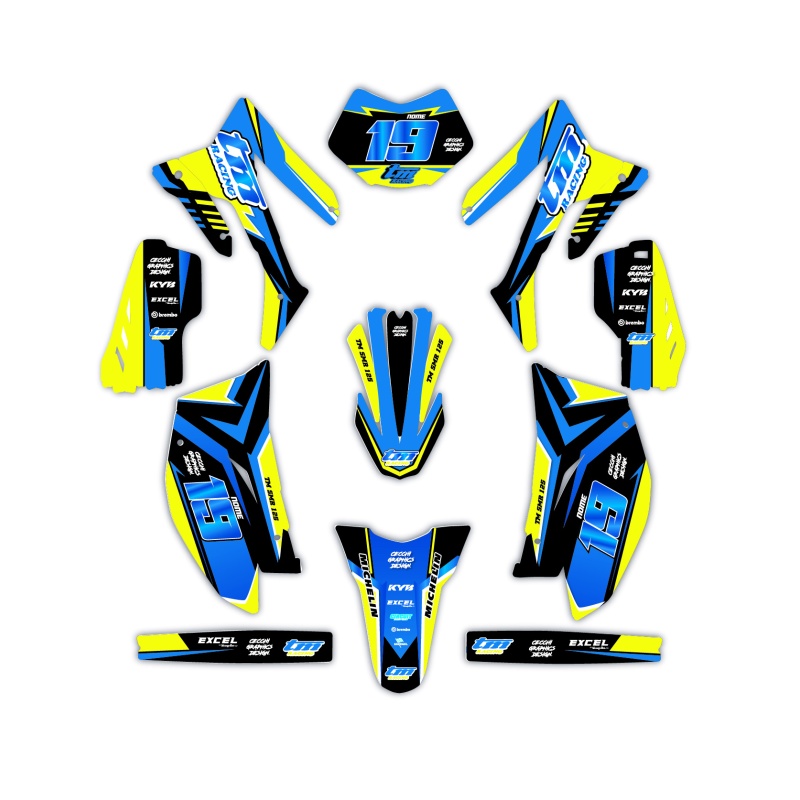 Grafiche moto Tm | Kit adesivi Personalizzati