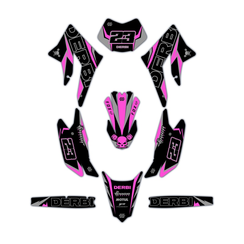 Derbi motorcycle graphics | Custom sticker kit