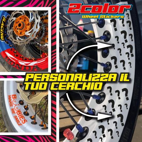 Bicolor motard Stickers Kit rims | Customize your wheels