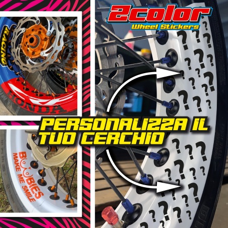 Kit Adesivi cerchi motard Bicolore | Personalizza le tue ruote