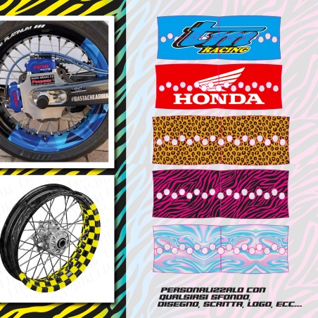 Bicolor motard Stickers Kit rims | Customize your wheels