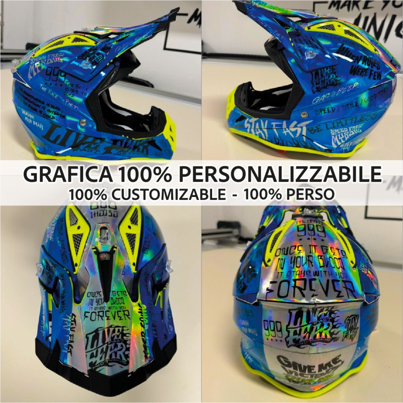 Customize your helmet | Full custom stickers kit for motorbike helmet