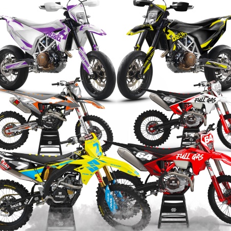 Grafiche moto semi personalizzate MOTARD, ENDURO E CROSS